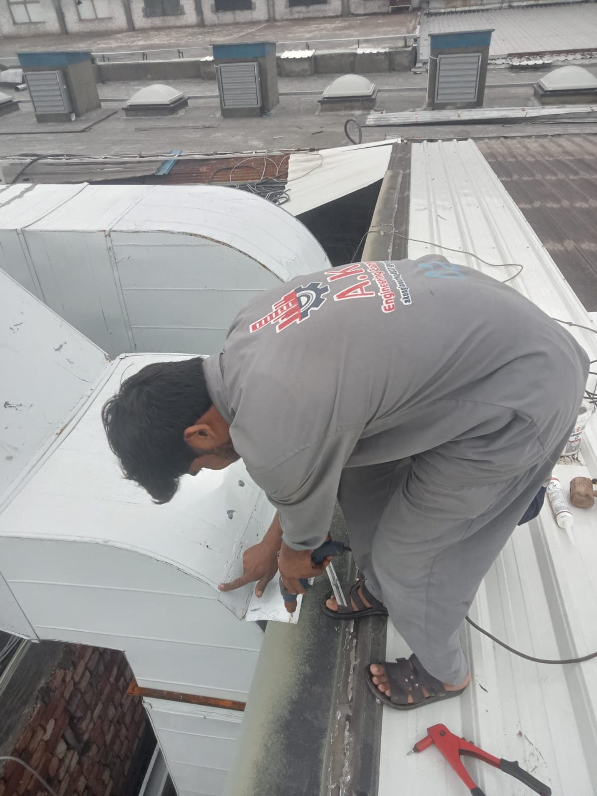 Food and beverage plant utility work.